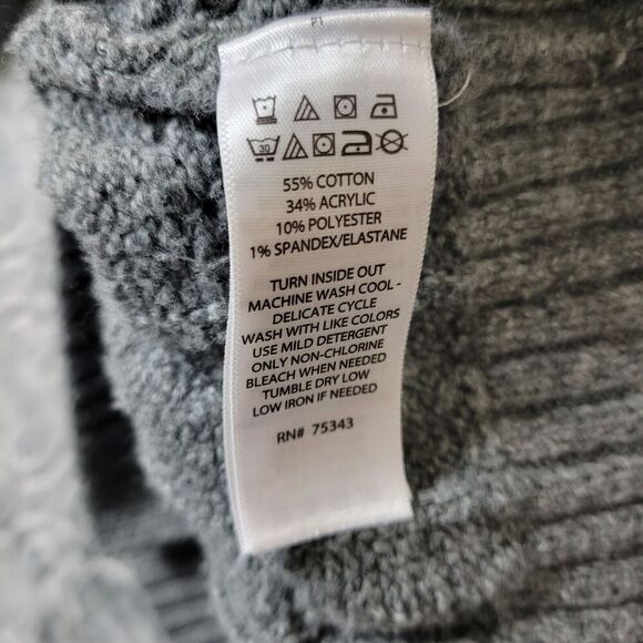 Joie Sweater Womens Medium Gray Chunky Knit Button-Up Cardigan Long Sleeve - Picture 6 of 7